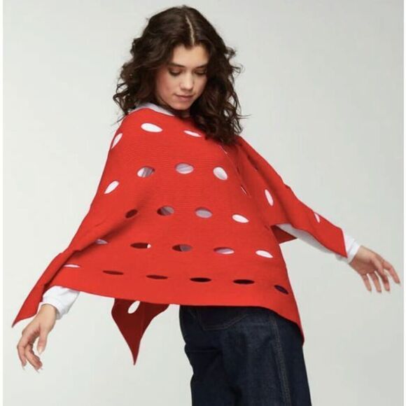 NWT Zaket and Plover Split Detail Shawl Scarlet One Size - Picture 1 of 5